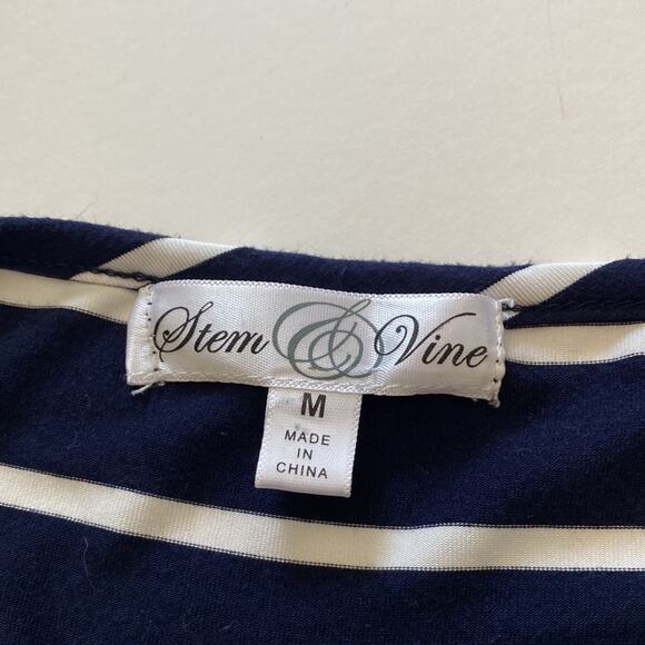 Stem & Vine Striped Tunic with Bell Sleeves M - Picture 5 of 10